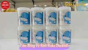Combo 2 Hộp Tăm Bông Vệ Sinh KUKU DUCKBILL Cotton Swabs Hộp 260 Que Từ Sơ Sinh