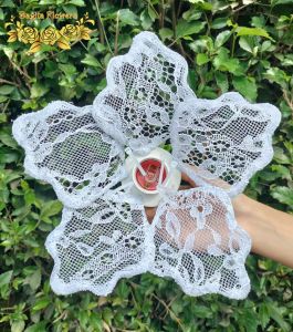 Kelopak bunga dekorasi/cup bunga lampu dekorasi pelaminan model bunga sepatu diameter 25cm