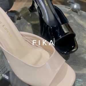 Nicholas Edison Heel Fika Sandal Heels Slip on glossy stiletto terbaru