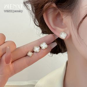 WENXI | Clover-shaped Delicate Versatile Earrings for Work Wear Women