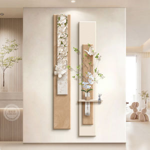 RUIBAHAO | Wooden Cream Style 3D Relief Wall Art Picture