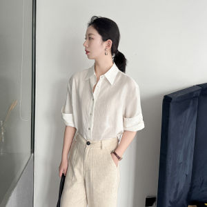 JAJP | Casual Comfort Roll-up Sleeve Loose Fit Linen Shirt