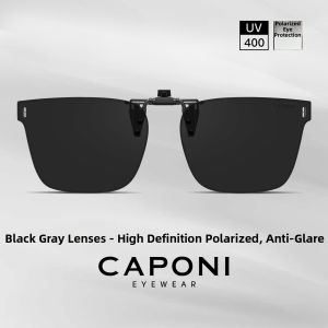 CAPONI | Ultra Lightweight Flip-up Polarized Clip-on Glasses