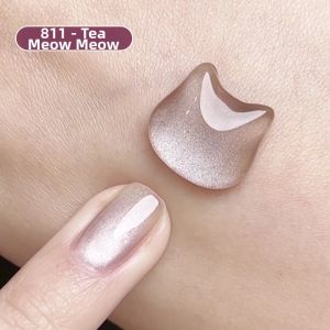 Maychao | Red Cat Eye Flashy Nail Polish Gel White Enhancing