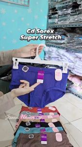 Celana Dalam Wanita Sorex 1259 Super Stretch | Celana Dalam Wanita Sorek Motif Garis Salur Timbul