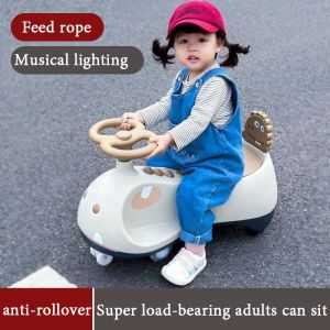 Twist Car Childrens Slip Car Mute Anti-rollover With Flash Wheel Music Light Baby Rocking Car