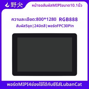 Màn Hình Cảm Ứng Dung Lượng 10.1 Inch Độ Phân Giải 800*1280 Giao Diện MIPI 5 Điểm Cảm Ứng Độ Sâu Màu 24-bit RGB888