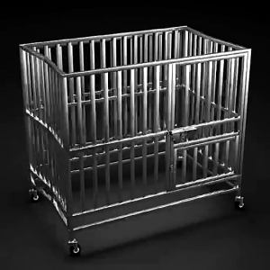 GREENPETS Dog Cage Heavy Duty Stainless Steel Large Dog Cage With Wheels High Quality Metal Pet Cage for Indoor Outdoo