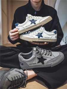 Springs Autumn Mens Shoes Flat Bottomed Star Sports Casual Board Shoes Versatile Everyday Wear Sturdy Rubber Soles for Teenagers