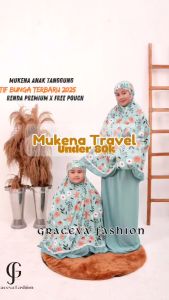 Mukena Manda - Mukena Anak Kombinasi Motif Bunga Renda Premium - Mukena Anak Perempuan - Mukena Anak Tanggung Terbaru