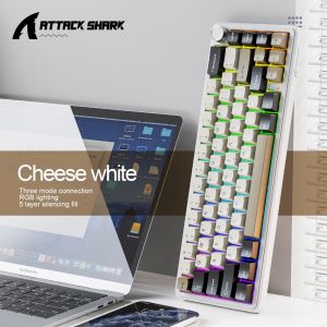 ATTACK SHARK | Attack Shark X66 RGB Wireless Mechanical KeyboardRGB LightingHot-swappableMetal KnobsSuitable for FPS. gamesWin&Mac