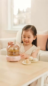 [KST] Set Dapur Kukusan Telur Mainan Mini Lampu Suara Interaktif 24 Aksesori Anak Perempuan