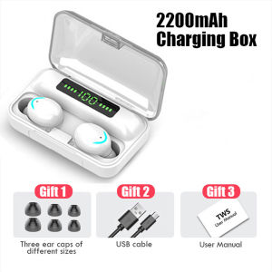 Bluetooth Headset 5.0 Waterproof  F9 earbuds TWS Nirkabel dengan Mikrofon 300mAh baterai digital LED display dan case charger HiFi Stereo TWS Dengan Mikrofon