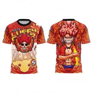 Bandai | Summer 2026 One Piece Road "fifth Nikica Helios" Trend Theme 3D Print Breathable Quick Drying T-shirt Adult Parents Top