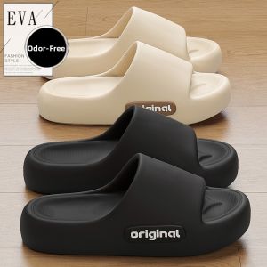 Mens Summer Outdoor Wearable Slippers Indoor Home Thick Bottom Anti-Slip Odorless EVA Clog Shoes Comfortable Youth Trend