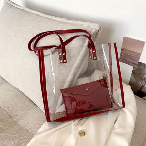 Tas Tote Bag Bahu Wanita Mika Transparan Handbag Fashion Premium