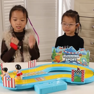 Wireless Somatosensory Competition Treadmill Toys Simulation Electric Double Toys Racing Track Toy Running Battle Game Toy