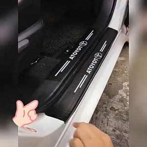 Stiker Print Karbon 3D & Pelindung Pijakan Pintu Mobil Toyota Avanza