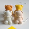 3d Cute Cartoon Bear Silicone Candle Mold Resin Gypsum Ice Cube Baking Mold Bedroom Decor Birthday Party Gifts Wedding Souvenirs. 