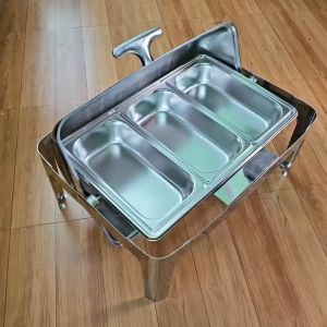 Nồi Hâm buffe 13.5 Lít chữ nhật Lít 2 ngăn 3 ngăn [ hàng dầy ] inox 304