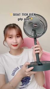 Quạt Mini Tích Điện Để Bàn Super Fan Quạt Mini Cầm Tay 3 Chế Độ Gió Để Bàn Làm Việc Ô Tô Đi Học Gọn Nhẹ