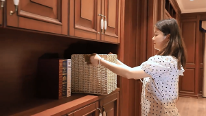 Homepeas® Hand-Woven Rattan Basket Foldable Clothing Basket Sundries Organizer with Hand