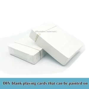 Blank Playing Card Deck 54PCS Empty White Custom Playing Cards Two-sided Personalized Index Flash Cards Study DIY Gift Cards