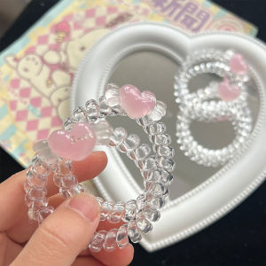🔥Tamia👍Angel Love-heart Phone Line Hair Rope Creative Bracelet Cute Girls Heart Head Rope