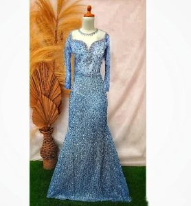 gaun pengantin beludru terbaru gaun elegan hlgaun harga murah slim dres