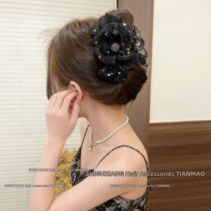 Stylish High Ponytail Hair Clamp With Volume Enhancement Bow-shaped Hair Clip