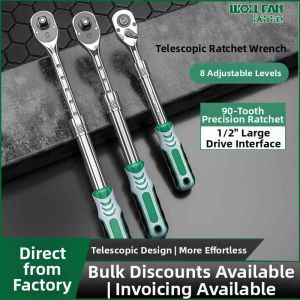 DINGPAI | Industrial Grade Telescopic 90-Tooth Ratchet Wrench 1/2 Inch