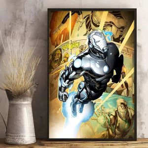 KAYOU | Tranh Canvas Không Khung Marvel Avengers - Poster Nghệ Thuật Treo Tường Cổ Điển Có Hình SpiderMan Iron Man Hulk Thor Để Trang Trí Phòng Nhà