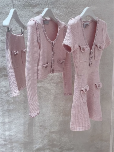 Pink Two-Piece Set Korean Drama Style Womens Fashion Spring 2025 Elegant Lady Age-Defying Gentle Wind Ensemble Dress