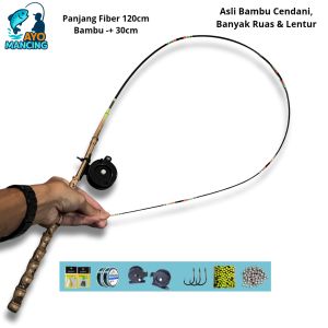Joran 1 Set Wader Super Lentur Bambu Cendani 120cm