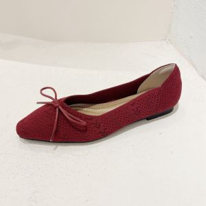 Flat Slip-On Womens Shoes Breathable Fly Knit Spring Summer New Style Hollow Casual Fairy Wind Bean Bean Shoes Women