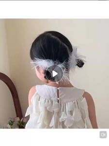 Jepit Rambut anak perempuan 1 set Kupu-Kupu Bulu Aksesoris Korea Fasion Gaya Lucu Murah