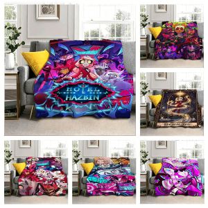 Bandai | New Cartoon H-Hazbin-S Anime H-Hotel 3D Flannel Blanket Soft Throw Blanket Art For Home Decor Bedroom Bed Sofa Picnic Fans Gift