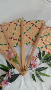 Kipas tangan kayu bambu - kipas sate anyaman bambu rapih kuat tahan lama