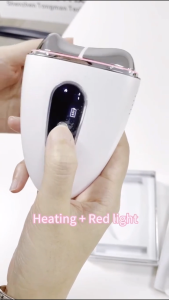 Hot & Cold Facial Tightening Massager 7-in-1 EMS Microcurrent Face Scraping Tool with LED Light Therapy High Frequency Vibration Face Lifting Device for Anti-Aging Skin Rejuvenation & Full Body Massage