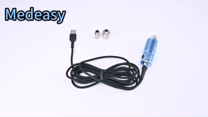 Reusable Stainless Steel ENT Instruments Portable Light Source with two adaptors for Endoscope