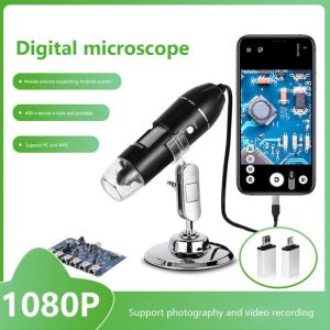 LED Digital Microscope with Stand Soldering Magnifier Endoscopic 500X 1000X 1600X for Mobile Phone PC