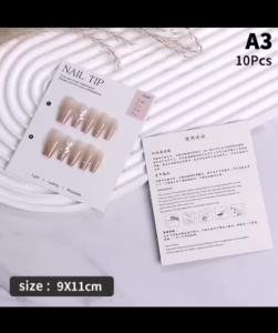 10Pcs Nail Display Cardboard Fake Nails Card Handmade For Press On Nails PhotographProps Manicure Sample Display Salon`-..
