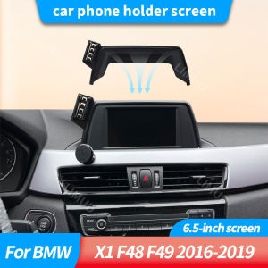 Car Phone Holder for BMW X1 F48 F49 2016 2017 2018 2019 6.5-Inch Screen Fixed Base Wireless Charging Stand Mobile Phone.