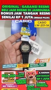 CASIO ORIGINAL - CASIO LW-201-1AVDF - Digital Sports - NEW - WOMEN - Rubber Band - Hitam - Jam dunia JD18ST # Jam Tangan Wanita Cewek Anti Air Digital Analog + CASIO LW 201 1A LW-201 201 LW201 LW-201-1A $ WR5 STR KC7 HT7