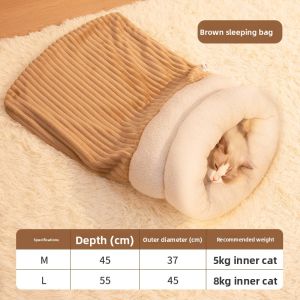 HELLOLEIBOO | Warm Closed Cat Sleeping Bag for Small Cats