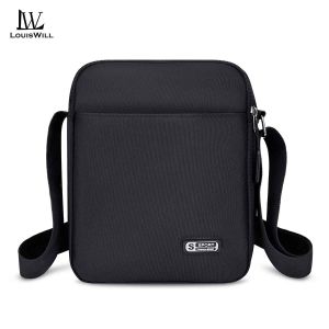 LouisWill Mens Bag Fashion Single-shoulder Bag Multi-pocket Messenger Bag Casual Simple Large Capacity Bag Portable Crossbody Bag Shoulder Bag Business Bag