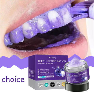 oralhoe | Purple Teeth Whitening Powder 50g - Deep Cleaning and Teeth Cleaning Powder Fresh Breath Toothpaste Lavender Extract
