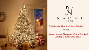 [2025New Style]White Christmas Tree 5FT/6FT Thickened and dense leaves will not fall off with free decorative ball LED lights and iron bracket(christmas tree with led light Flocking Snowflake Christmas Tree Snow Tree Flocked Artificial Christmas Tree)