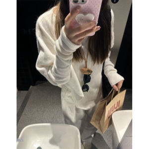 Áo len cardigan nữ BINKAFENNY làm bằng len dệt kim phong cách Hàn Quốc