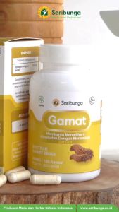 GAMAT KAPSUL SARIBUNGA - Gamat Kapsul Asli - Obat Herbal Gamat Gold Kapsul - Untuk Kebas Kaki
